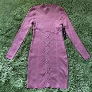 Almost Famous Mauve Long Sleeve Dress